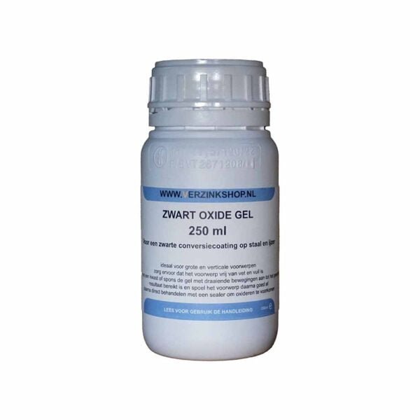 verzinkshop chemisch zwarten zwart metaal oxide gel 250 ml