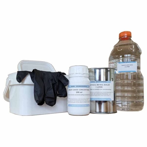 verzinkshop chemisch zwarten kit 2 liter deepseal olie sealer