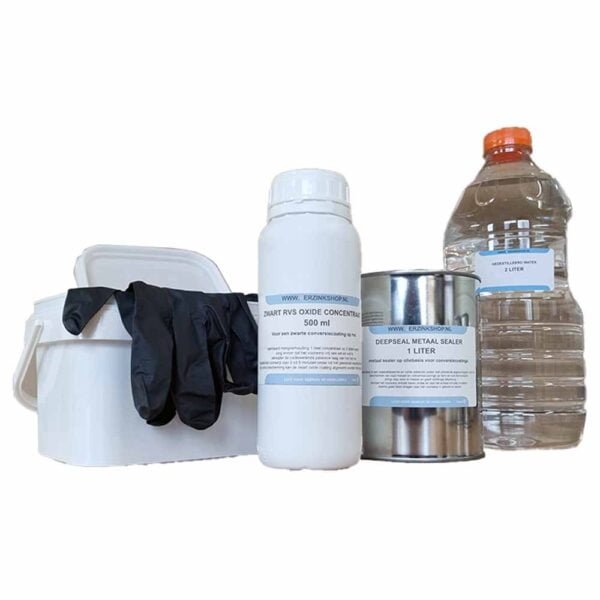 Stainless Steel Chemical Blacks Kit blacks kit 2 liter deepseal oil sealer