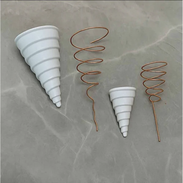 Elektrocultuur koperdraad fibonacci spiraal
